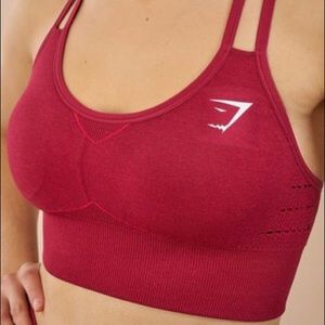 Gymshark Red Seamless Crossback Sportsbra